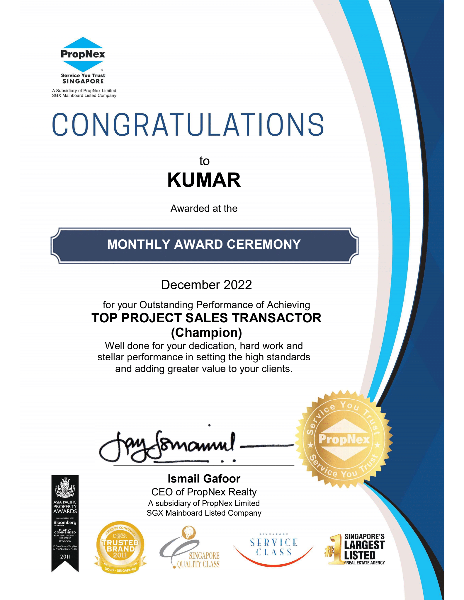 Singapore Property agent